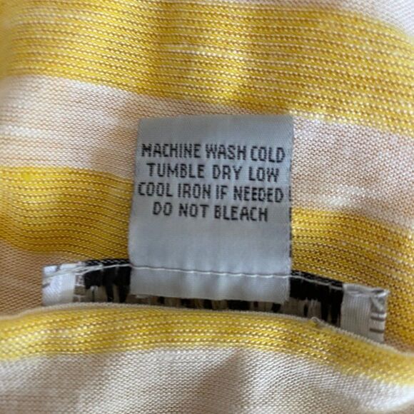 American Dream Yellow Tank Top Raceback Top SZ S - Picture 9 of 10